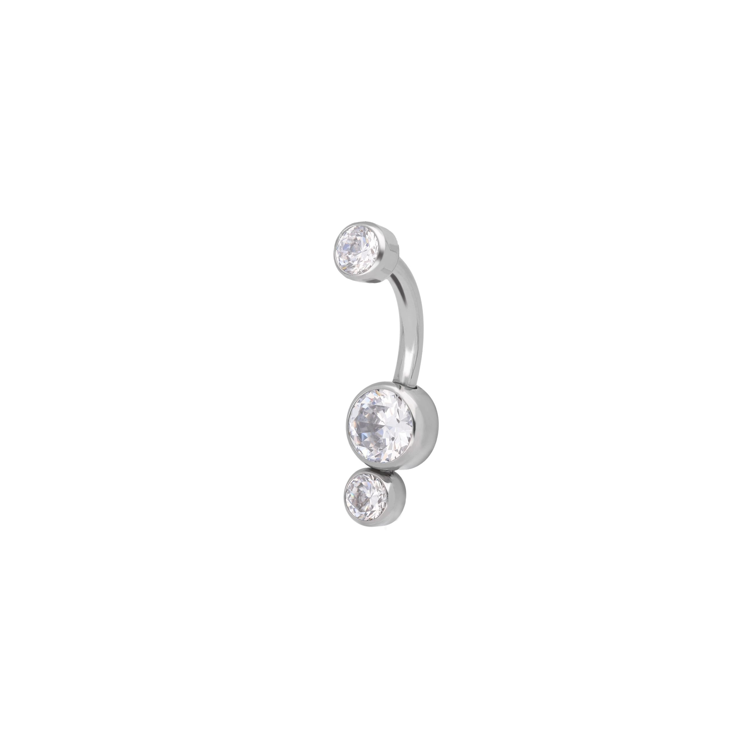 Megan implant grade titanium ASTM F-136 curved barbell for navel