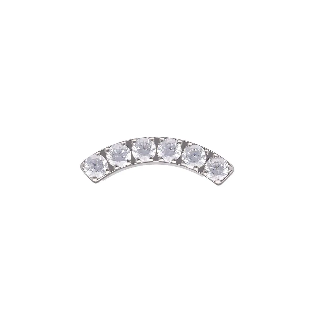 Curved Cluster CZ implant grade titanium ASTM F-136 internally threaded top