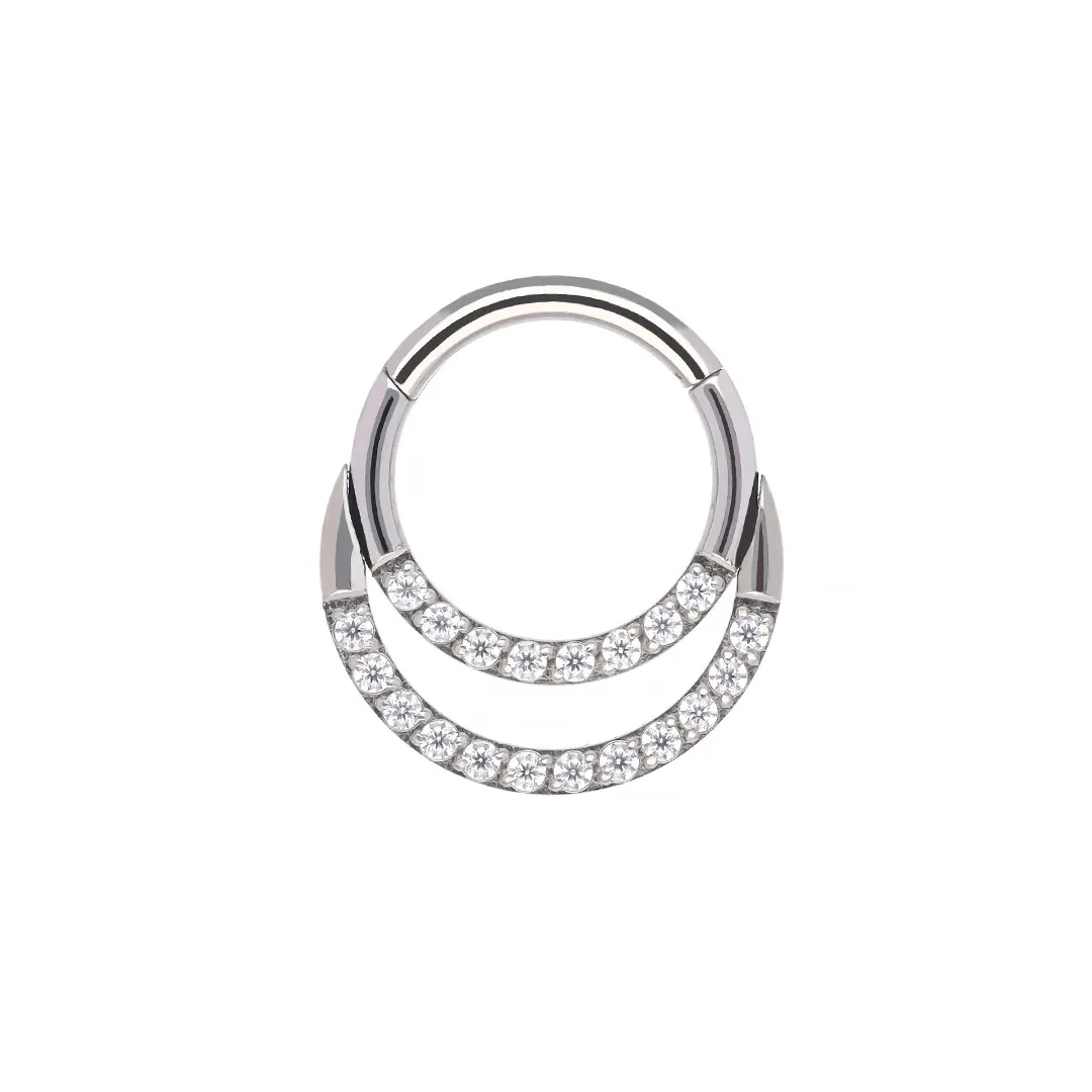 Clicker Aina implant grade titanium ASTM F-136 hinged ring