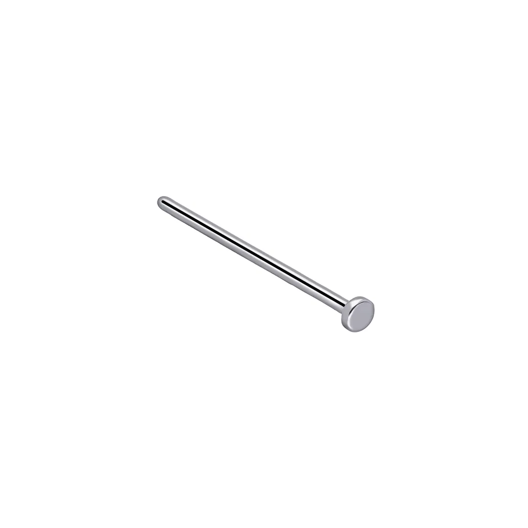 Straight Nostril Pin with Flat Disc Top implant grade titanium nostril screw