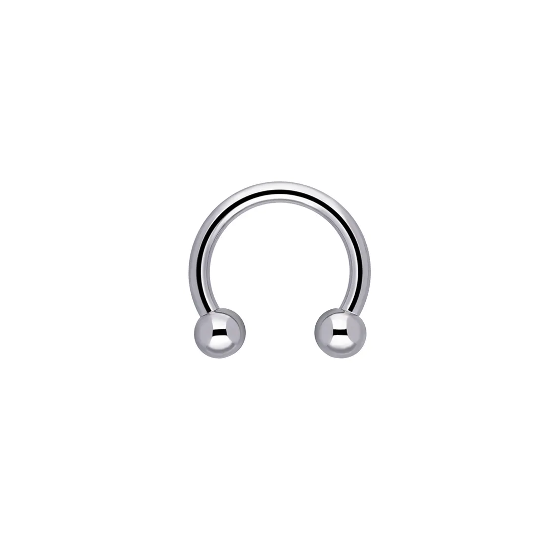Circular Barbell implant grade titanium ASTM F-136 hinged ring