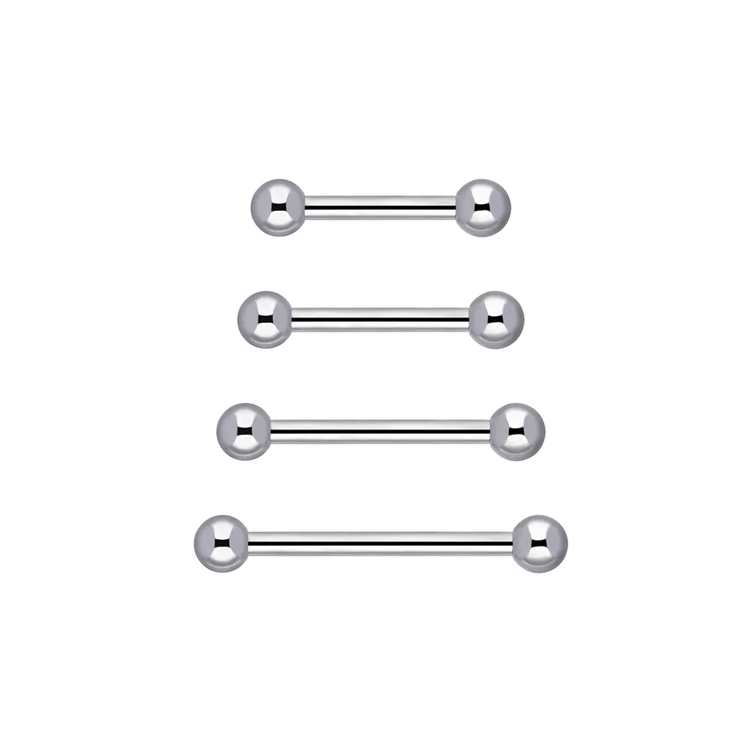 Barbell 14G implant grade titanium ASTM F-136 straight barbell