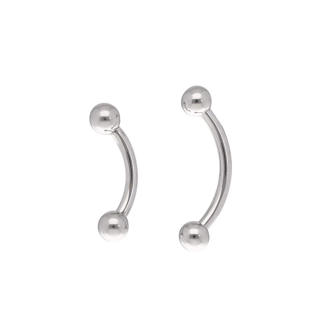 Micro Curved Barbell 14G implant grade titanium ASTM F-136 curved barbell