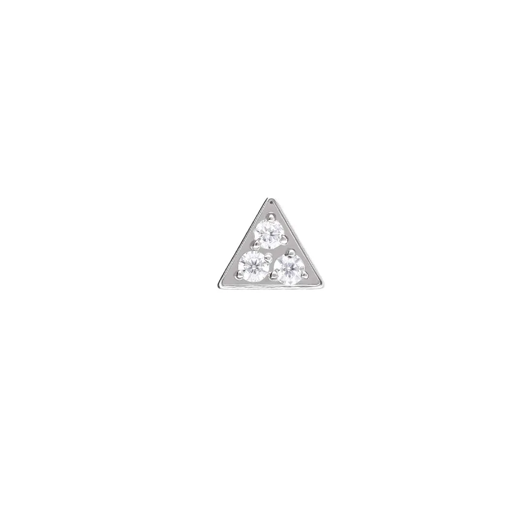 Triangle Top CZ implant grade titanium internally threaded top