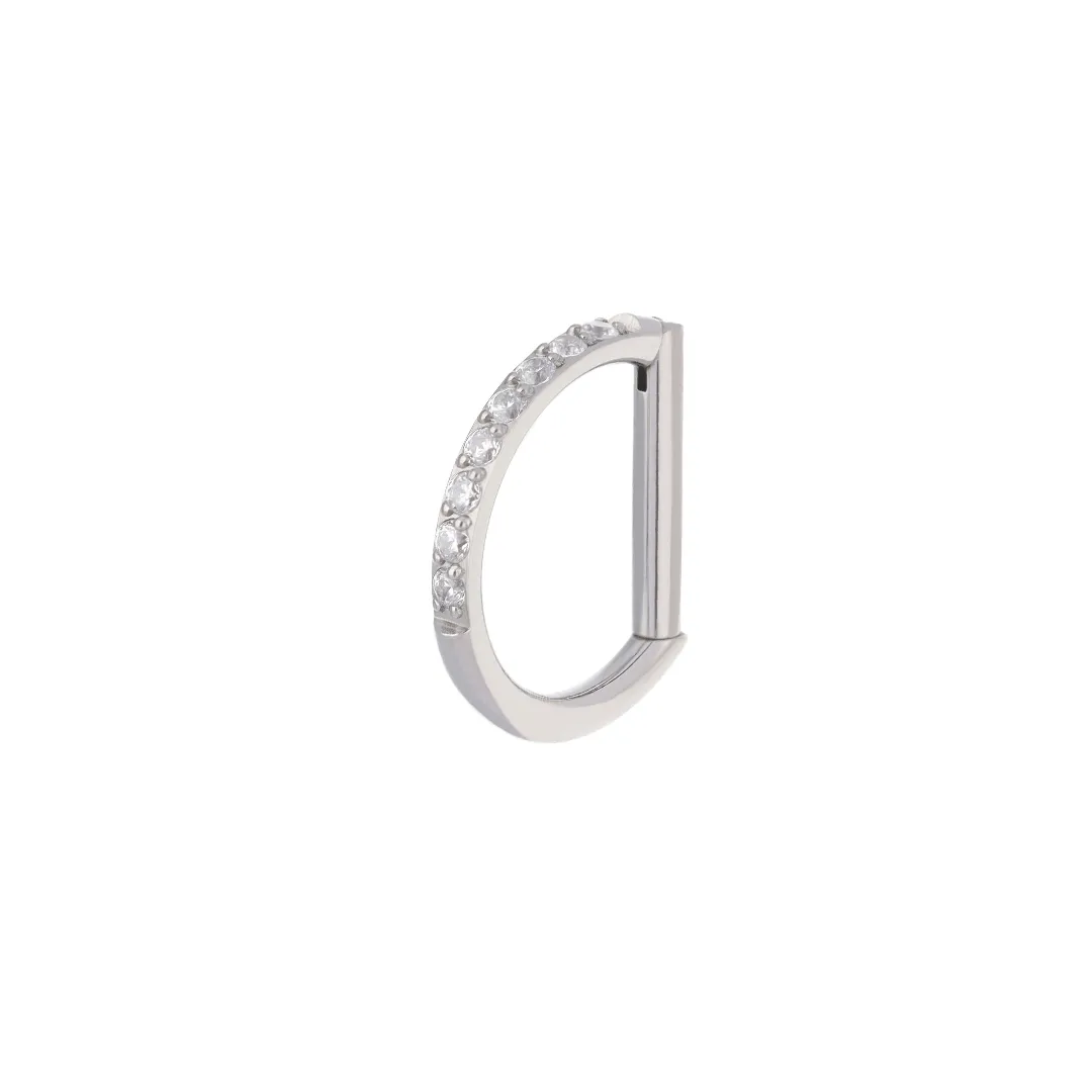 Betta Clicker D-Ring Half CZ implant grade titanium ASTM F-136 clicker ring
