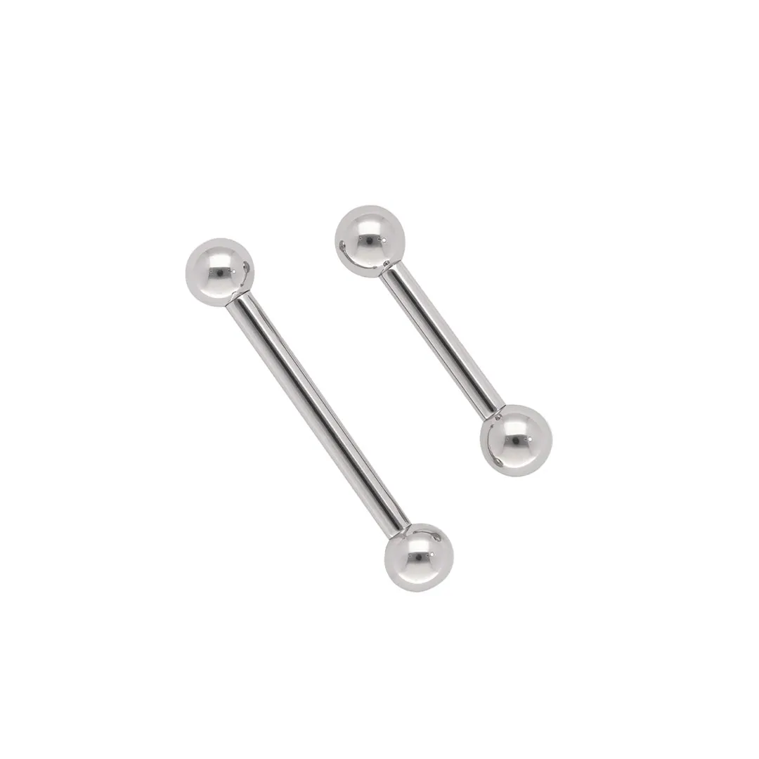 Threadless Barbell 14G implant grade titanium ASTM F-136 straight barbell