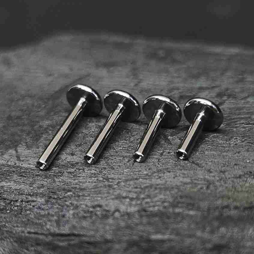 Labret Post 14G implant grade titanium ASTM F-136 internally threaded labret post