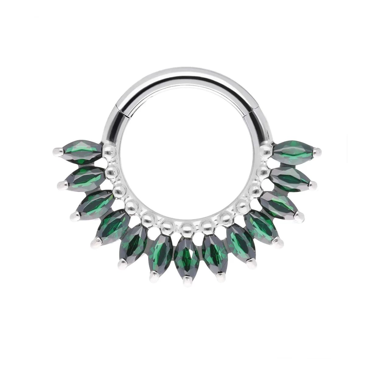 Maria Emerald Clicker Ring