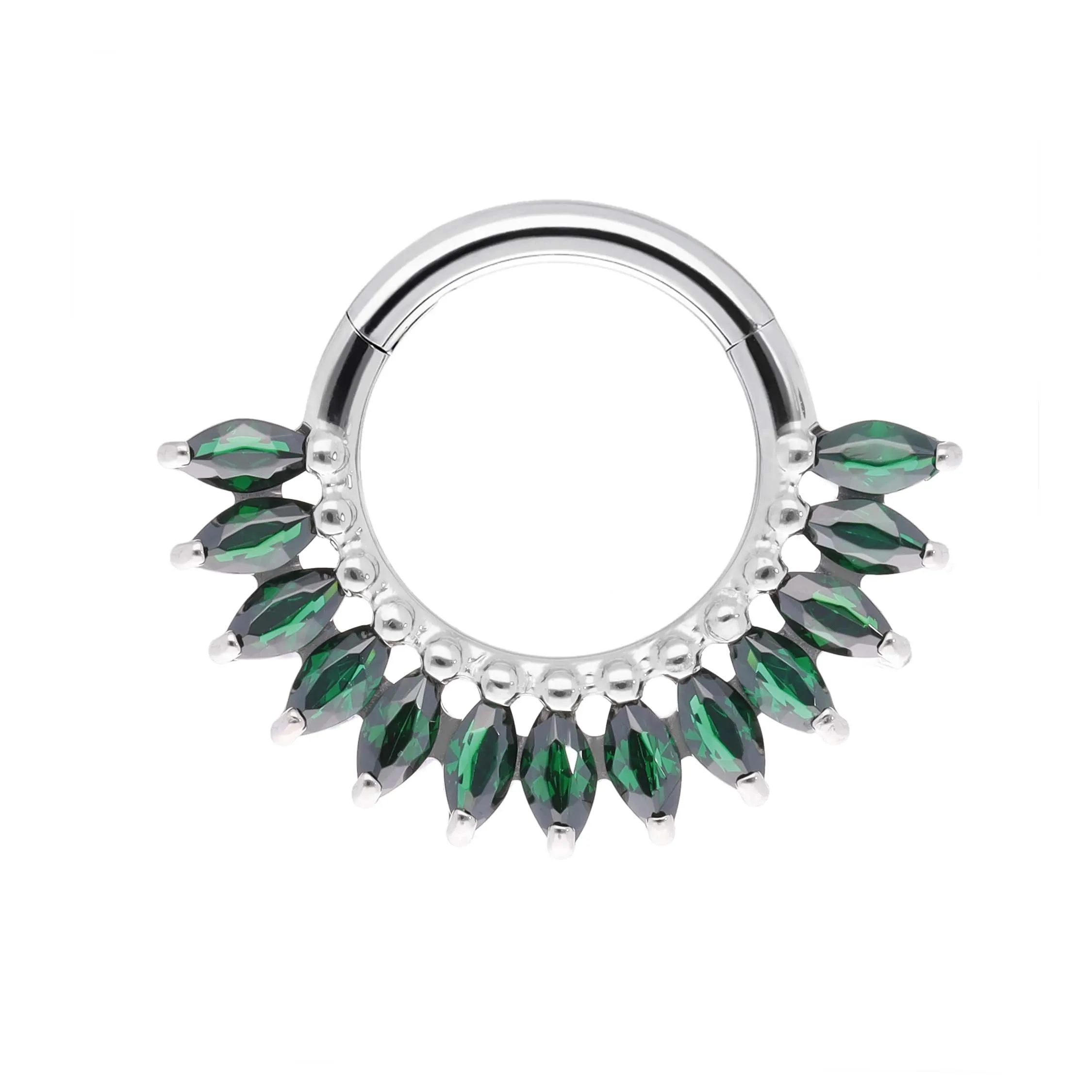 Maria Emerald implant grade titanium ASTM F-136 clicker ring