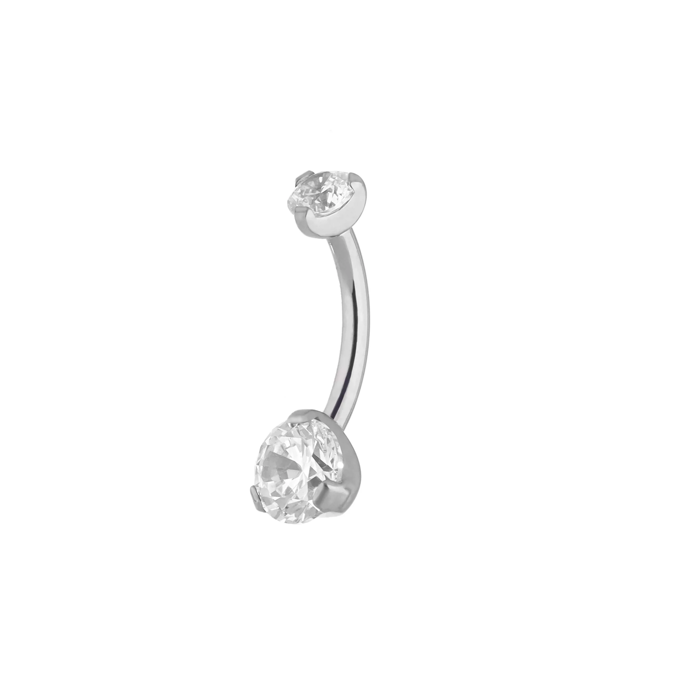 Sue implant grade titanium ASTM F-136 curved barbell for navel