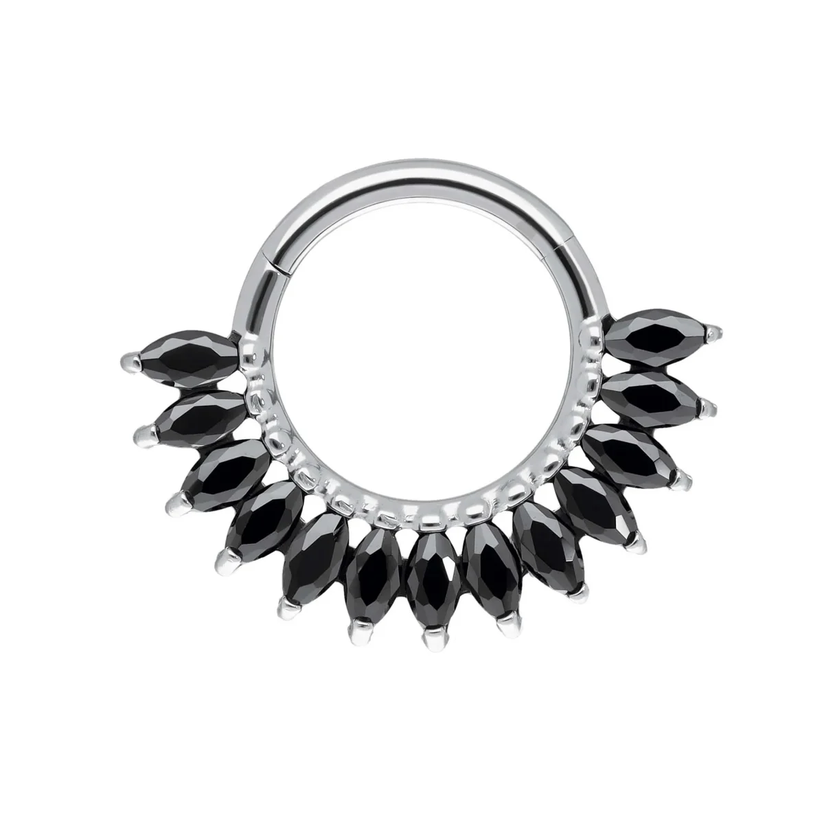 Maria Negro titanium clicker ring