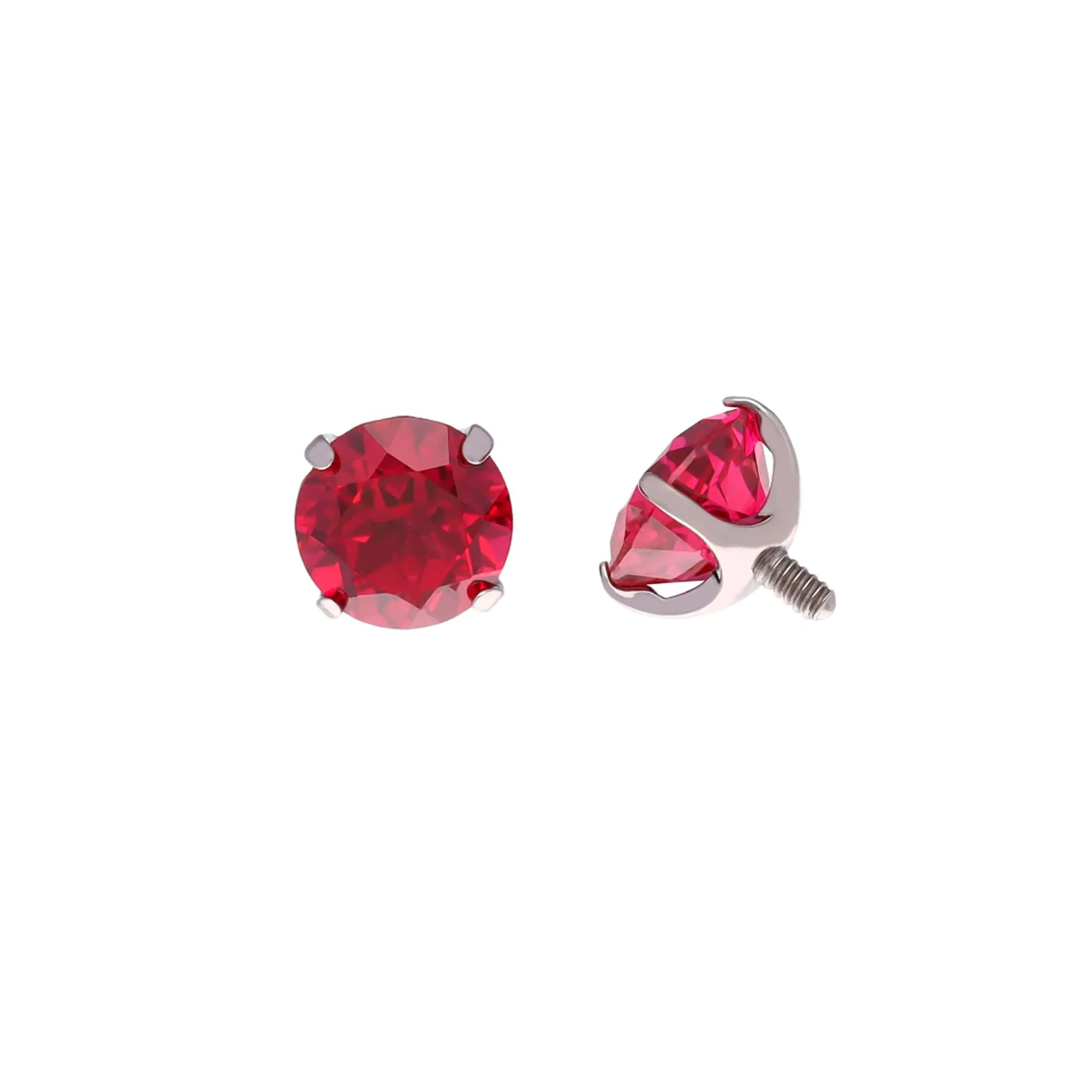 Prong Laboratory Ruby implant grade titanium internally threaded top