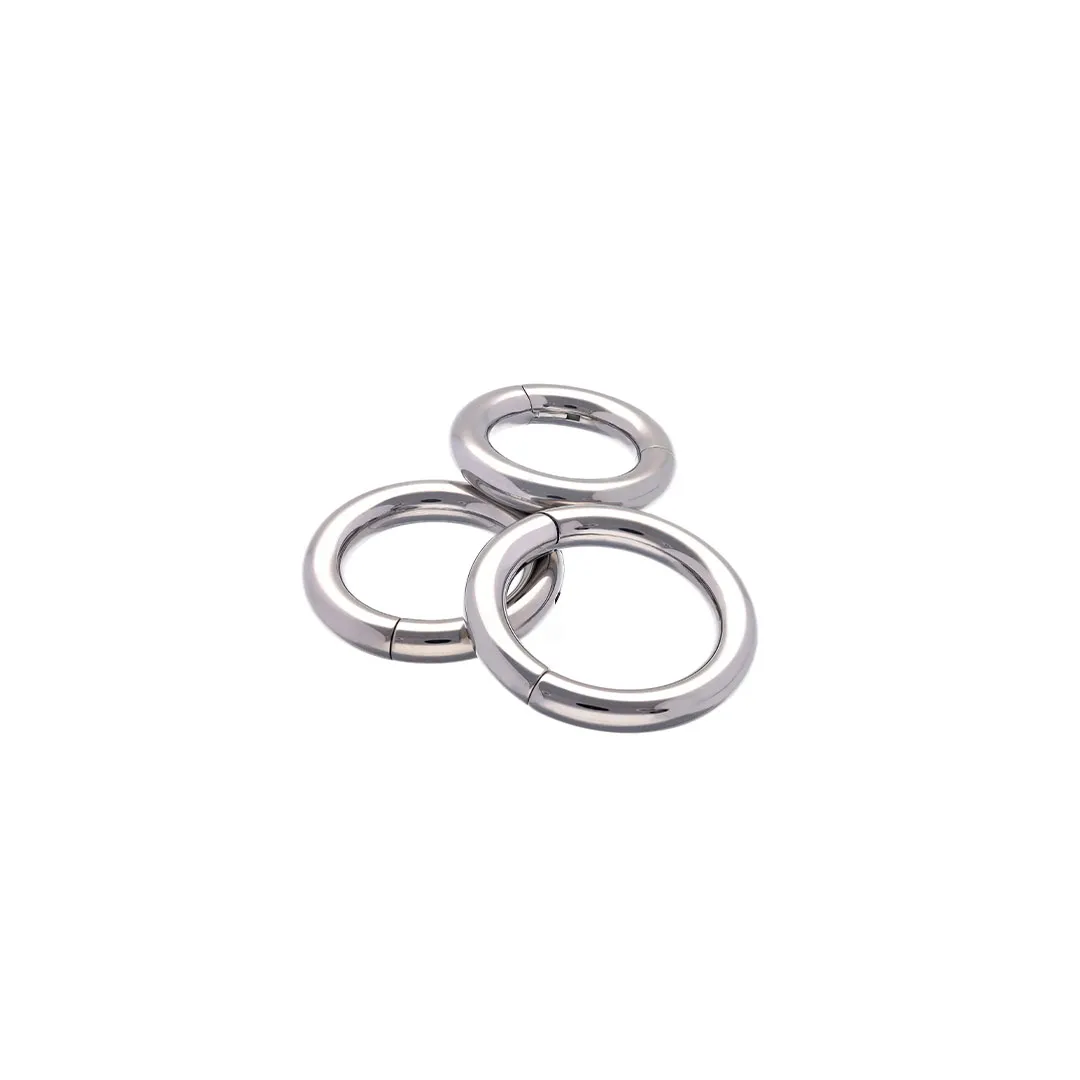 Hinged Ring Big Gauge implant grade titanium ASTM F-136 hinged ring