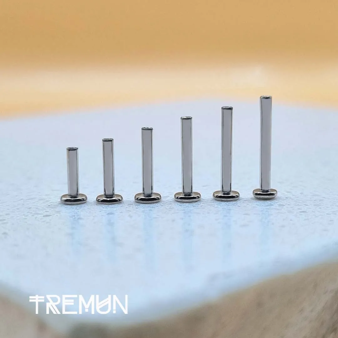 Micro Labret Push Pin 20G (Base 3mm) (POST ONLY) titanium push pin labret post, close-up