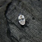 oval bezel white gold