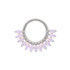 Maria Light Peony Opal implant grade titanium ASTM F-136 clicker ring