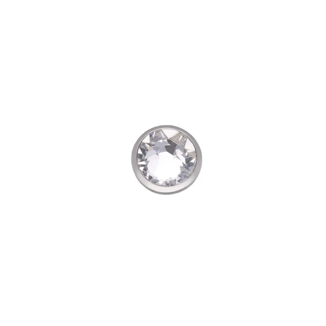 Dermal Top SW Crystal White titanium F-136 internally threaded dermal top
