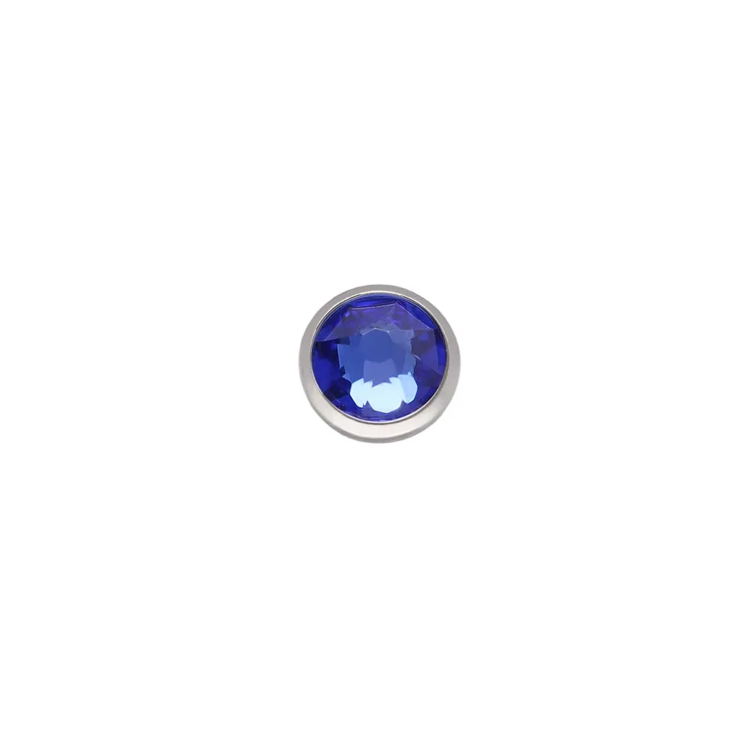 Dermal Top SW Crystal Sapphire titanium F-136 internally threaded dermal top