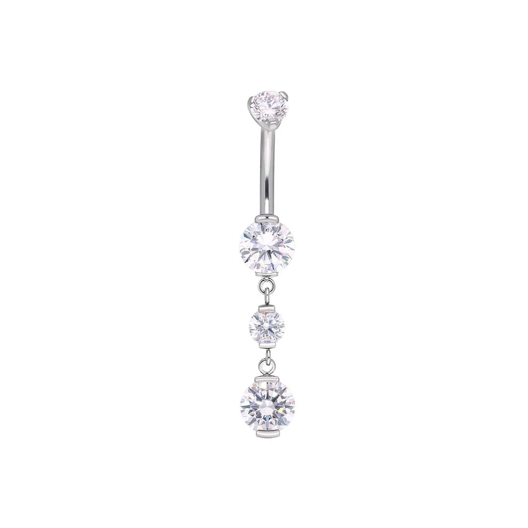Hazel implant grade titanium ASTM F-136 curved barbell for navel