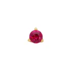 Fil à tête 2 mm 3 branches 18 carats or jaune sans boucle avec rubis naturel