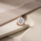 Prong Push Pin White SW 2mm 18K yellow gold threadless top